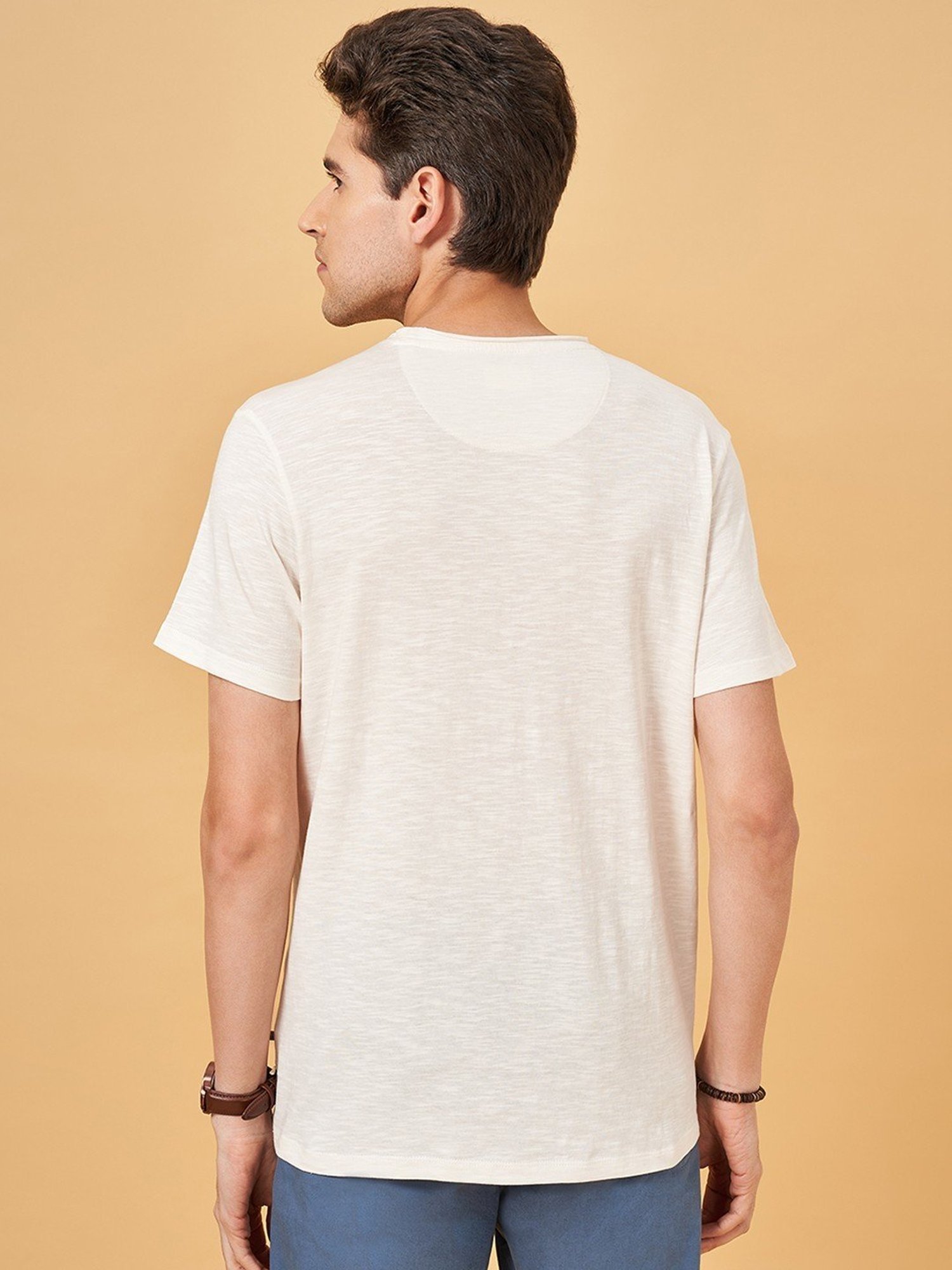 Urban Ranger by Pantaloons Sugar Swizzle Cotton Slim Fit T-Shirt