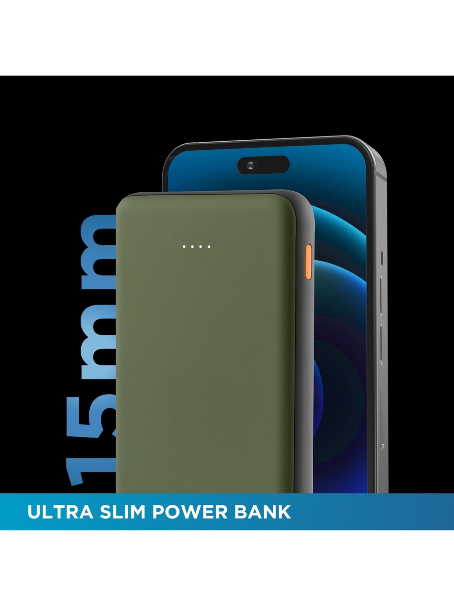 URBN 10000 mAh Ultra Slim 12W Power Bank with Type C Input-Output (Camo)