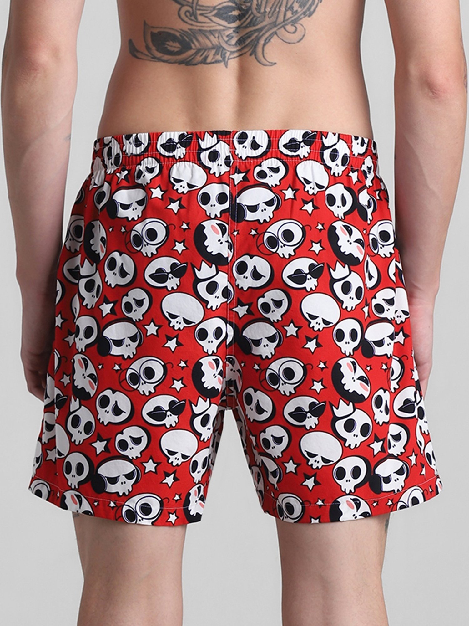 Jack & Jones Red Cotton Regular Fit Printed Boxers