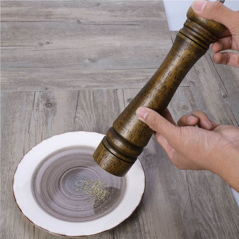 5 Inch Capstan Wood Pepper Grinder Wooden Mill Hand Movement