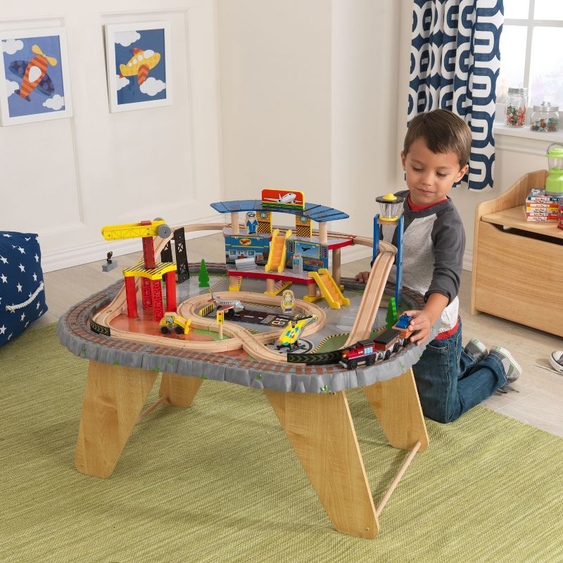 KidKraft Transportation Station Train Set & Table