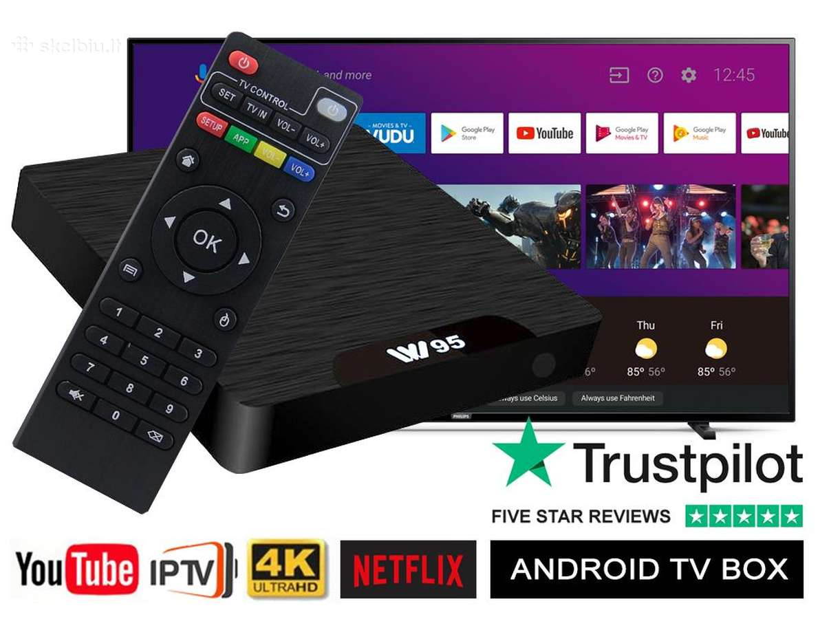 W95 Android TV Box 1GB S905W Android TV OS 9.0
Home Entertainment Streamer