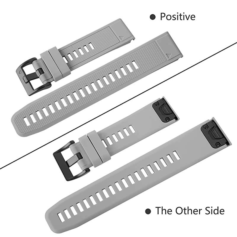 Bands Compatible with Garmin Fenix 5 and Fenix 5 Plus Watch Strap Replacement Silicone Band for Forerunner 935, 945, Approach S60, Not Fit 5X, 5S