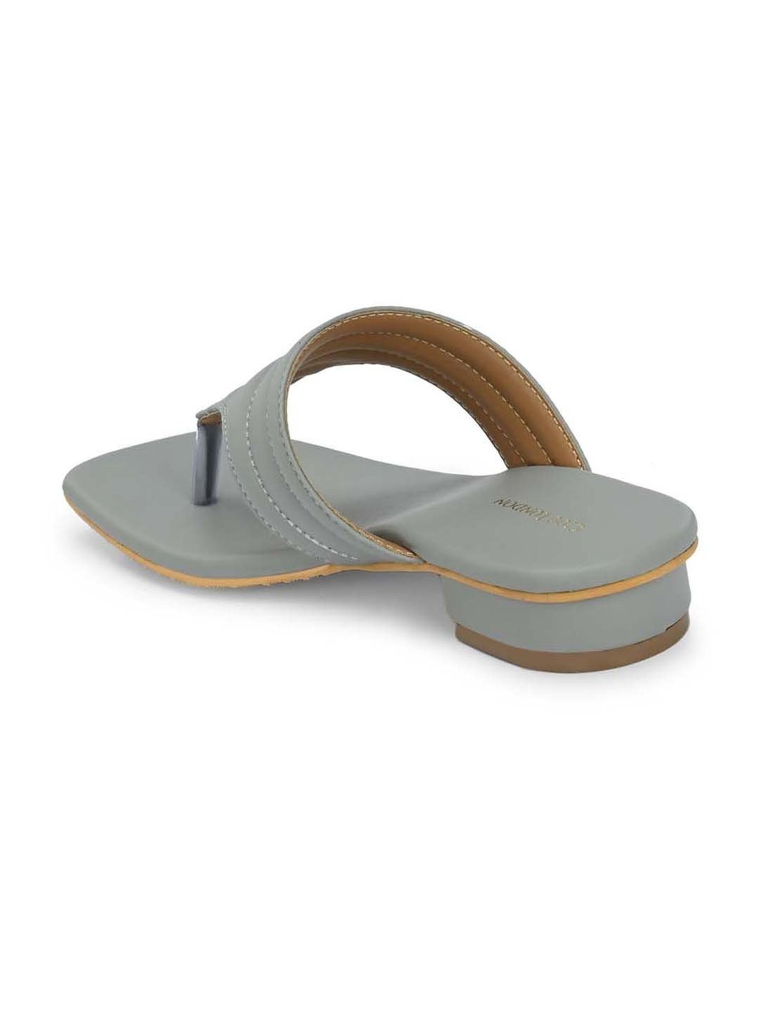 Clog London Women's Grey Thong Sandals