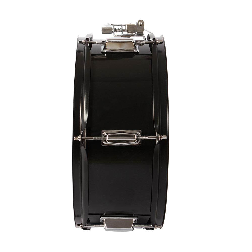 New Black Marching Snare Drum Percussion + Drumsticks + Strap + Wrench
