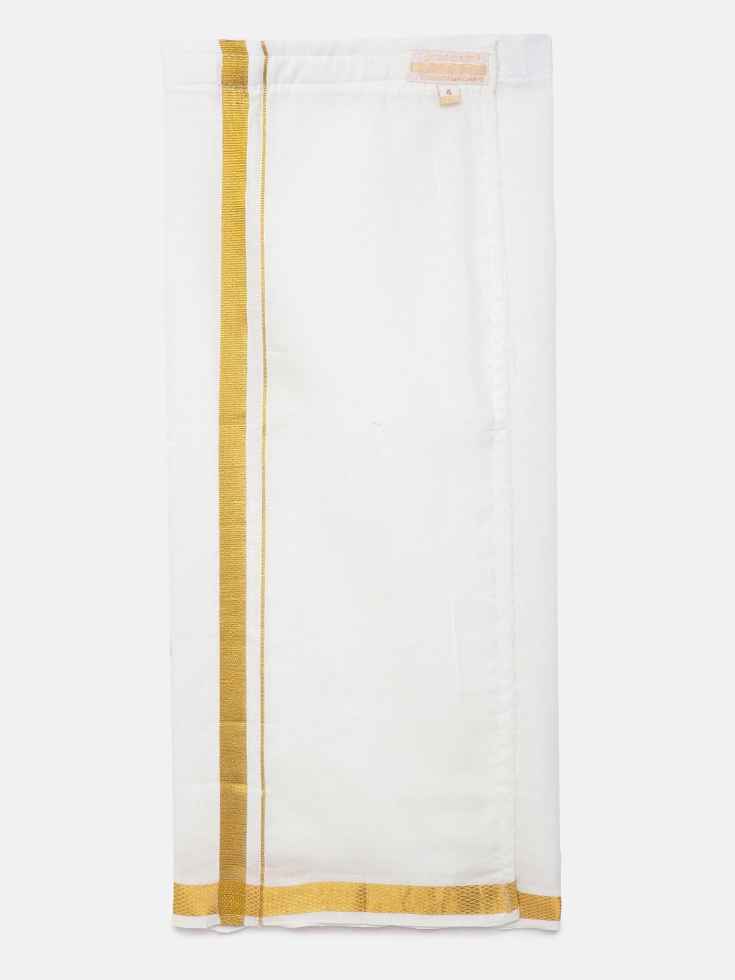 THANGAMAGAN Kids Cream Solid Dhoti