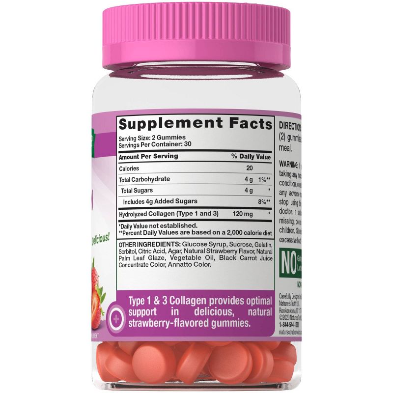 Nature's Truth Beauty Collagen Type 1 + 3 Gummies - 60ct