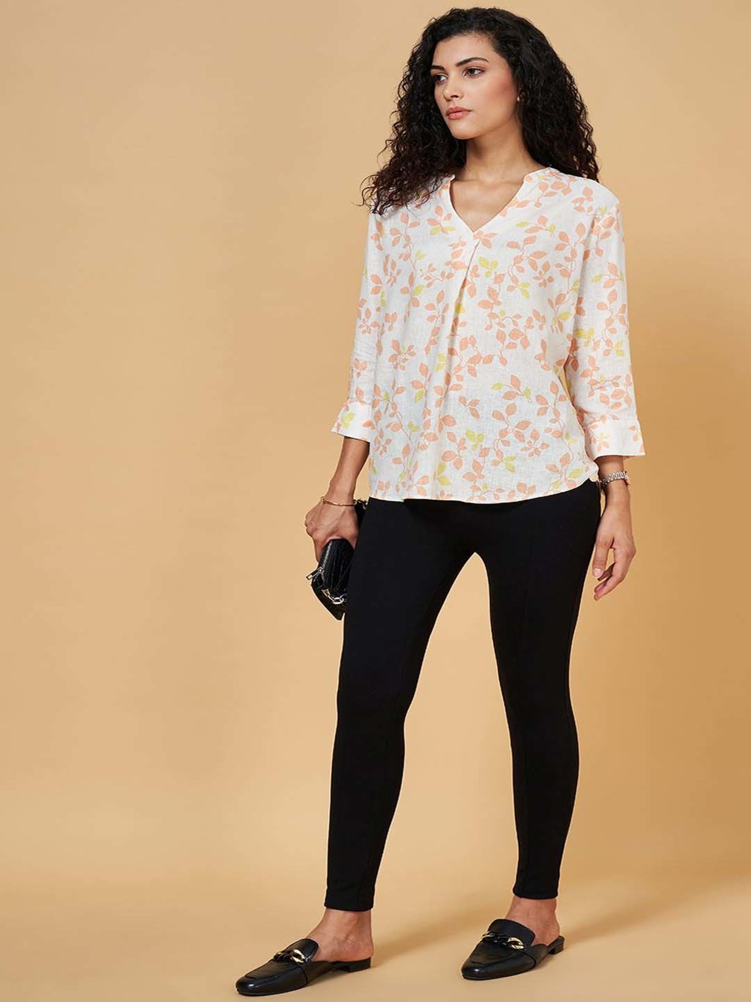 Annabelle by Pantaloons White Floral Print Top