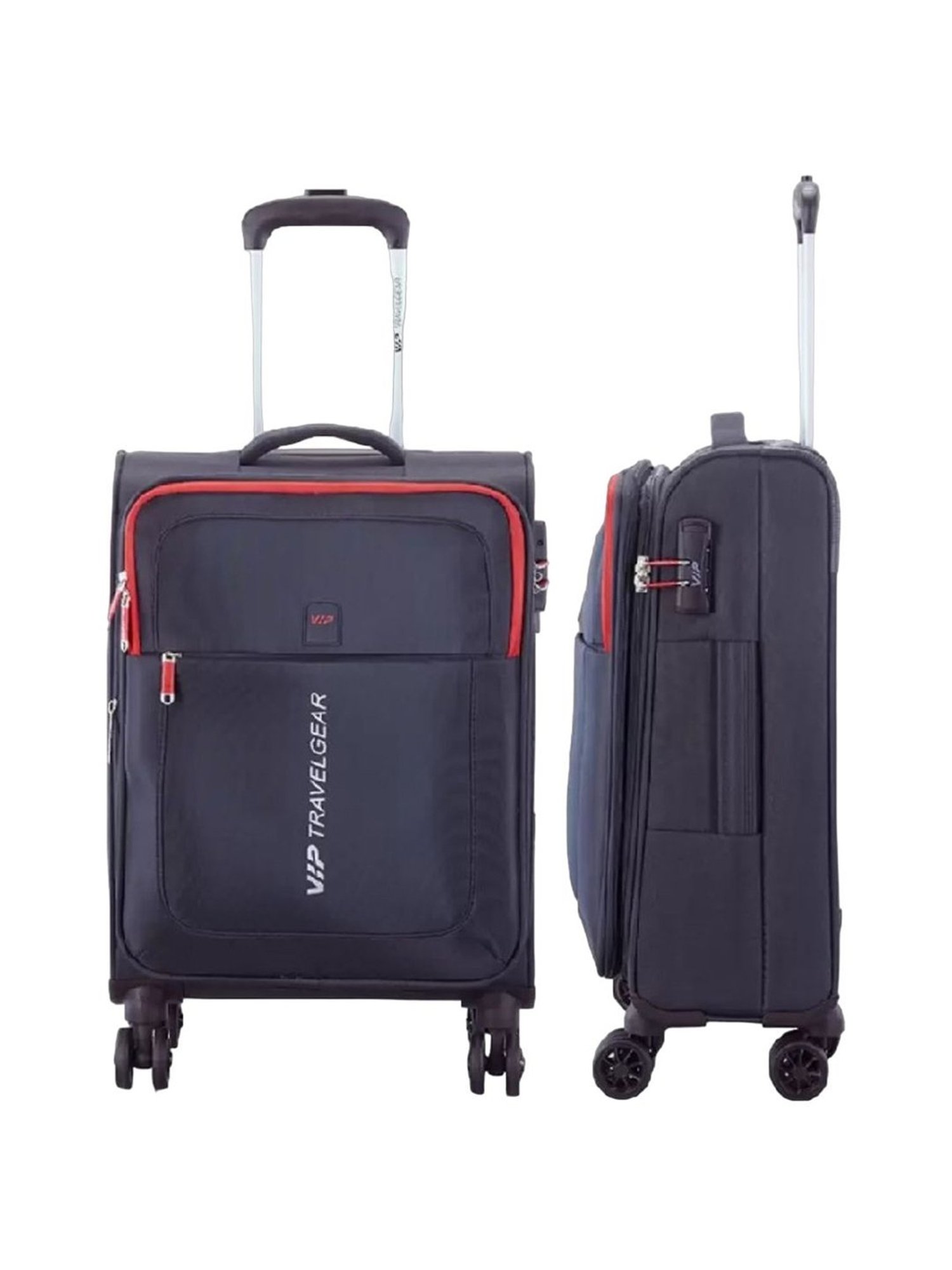 VIP Suprema Grey Solid Soft Cabin Trolley Bag - 24 cm