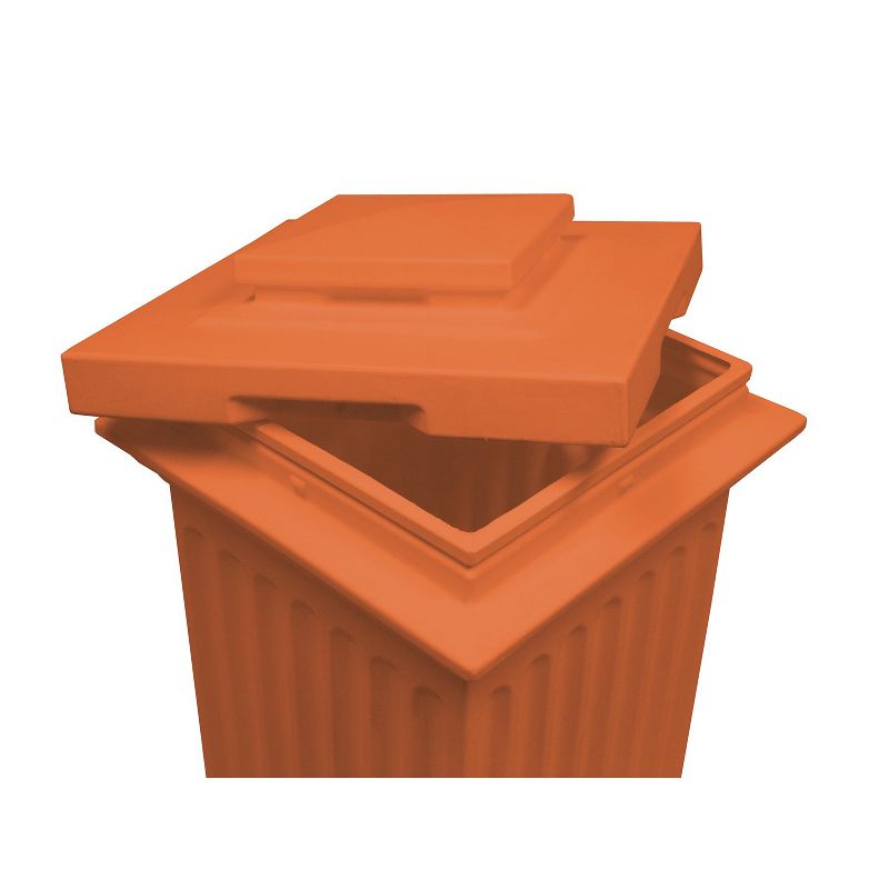 Good Ideas Savannah Outdoor Column 30 Gallon Decorative Storage Trash Waste Bin, Terra Cotta