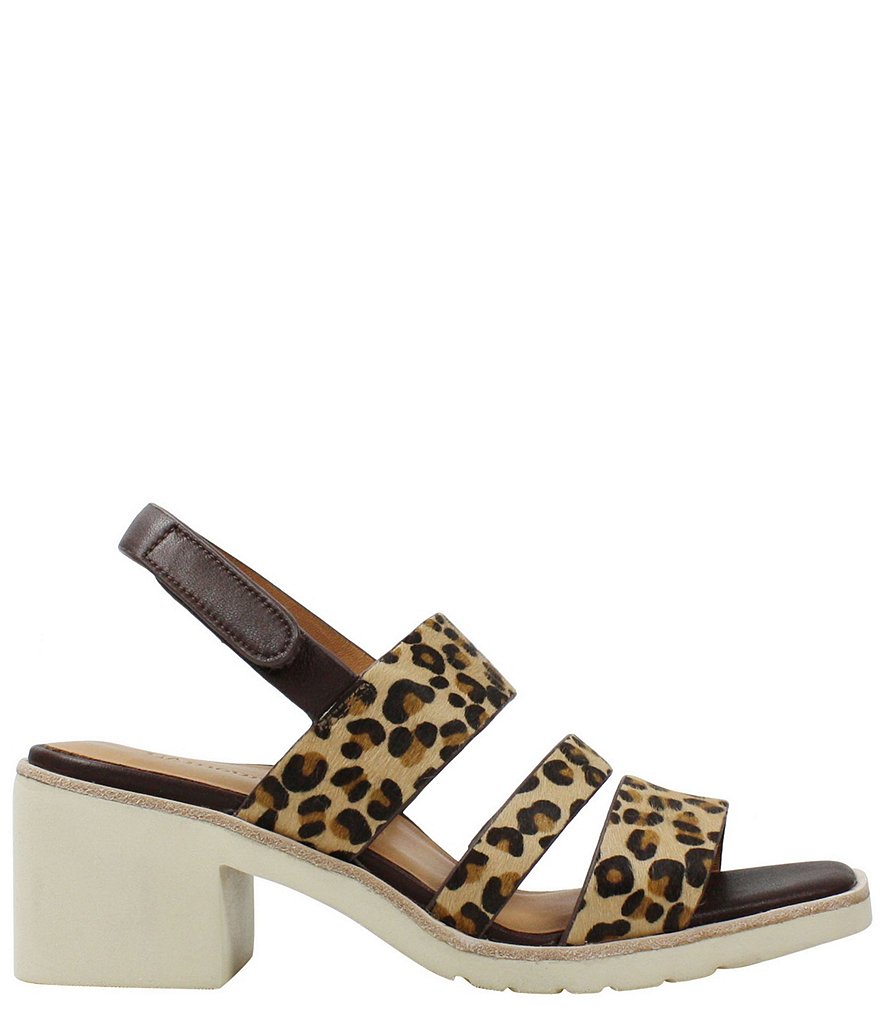 L'Amour Des Pieds Quennell Leopard Print Calf Hair Strappy Sandals