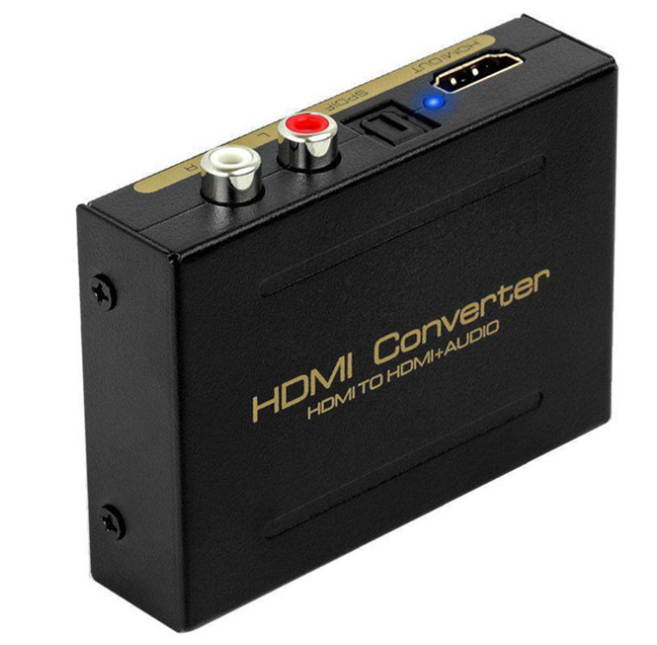 4K*2K HDMI Audio Video Splitter HDMI to HDMI + AUDIO (SPDIF + R / L) 2RCA Audio Signal Converter V1.4
