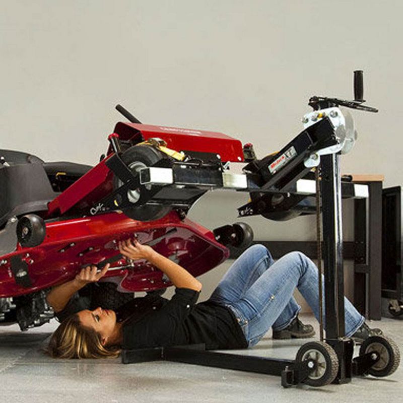 MoJack UPC Flat Folding 500lb Capacity Riding Lawn Tractor Mower Lift Jack, MJXT