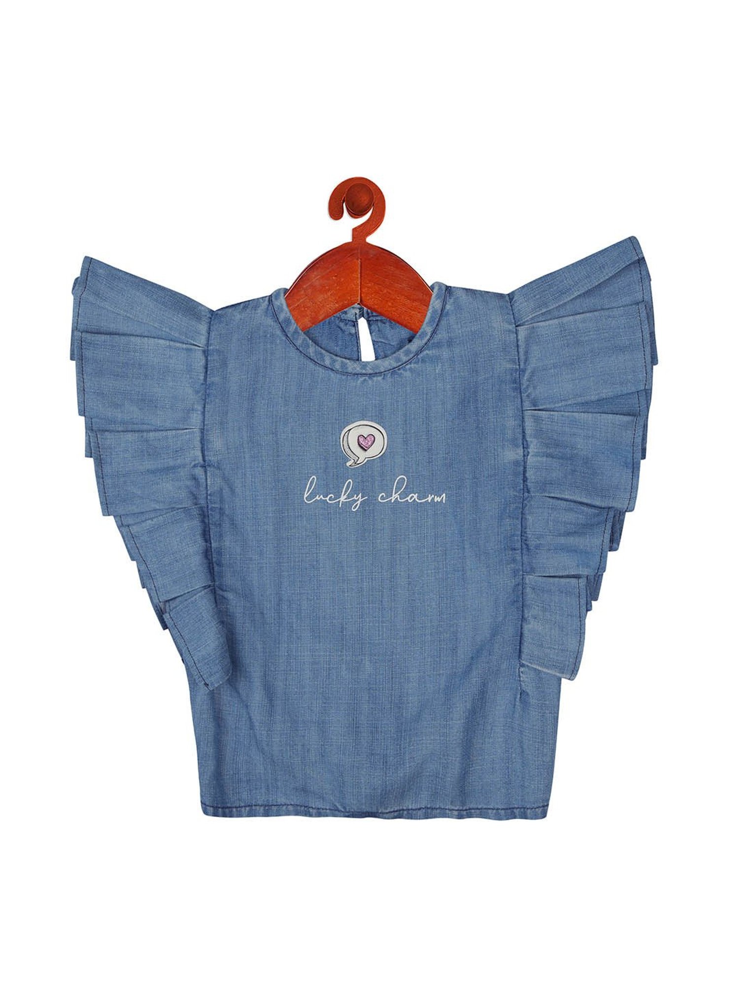 Tiny Girl Blue Printed Top