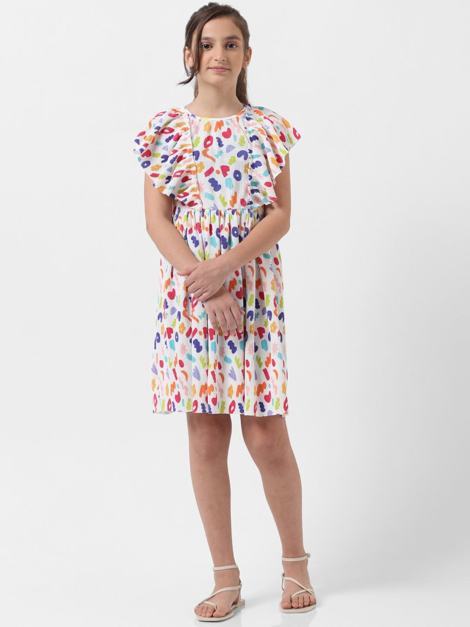 VERO MODA GIRL Multicolor Printed Dress