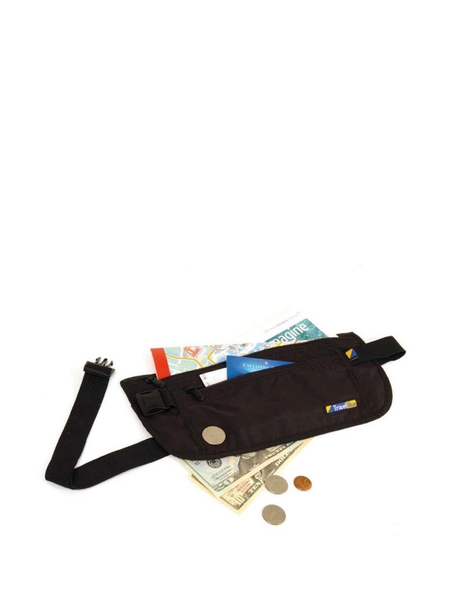Travel Blue Black Solid Waist Pouch