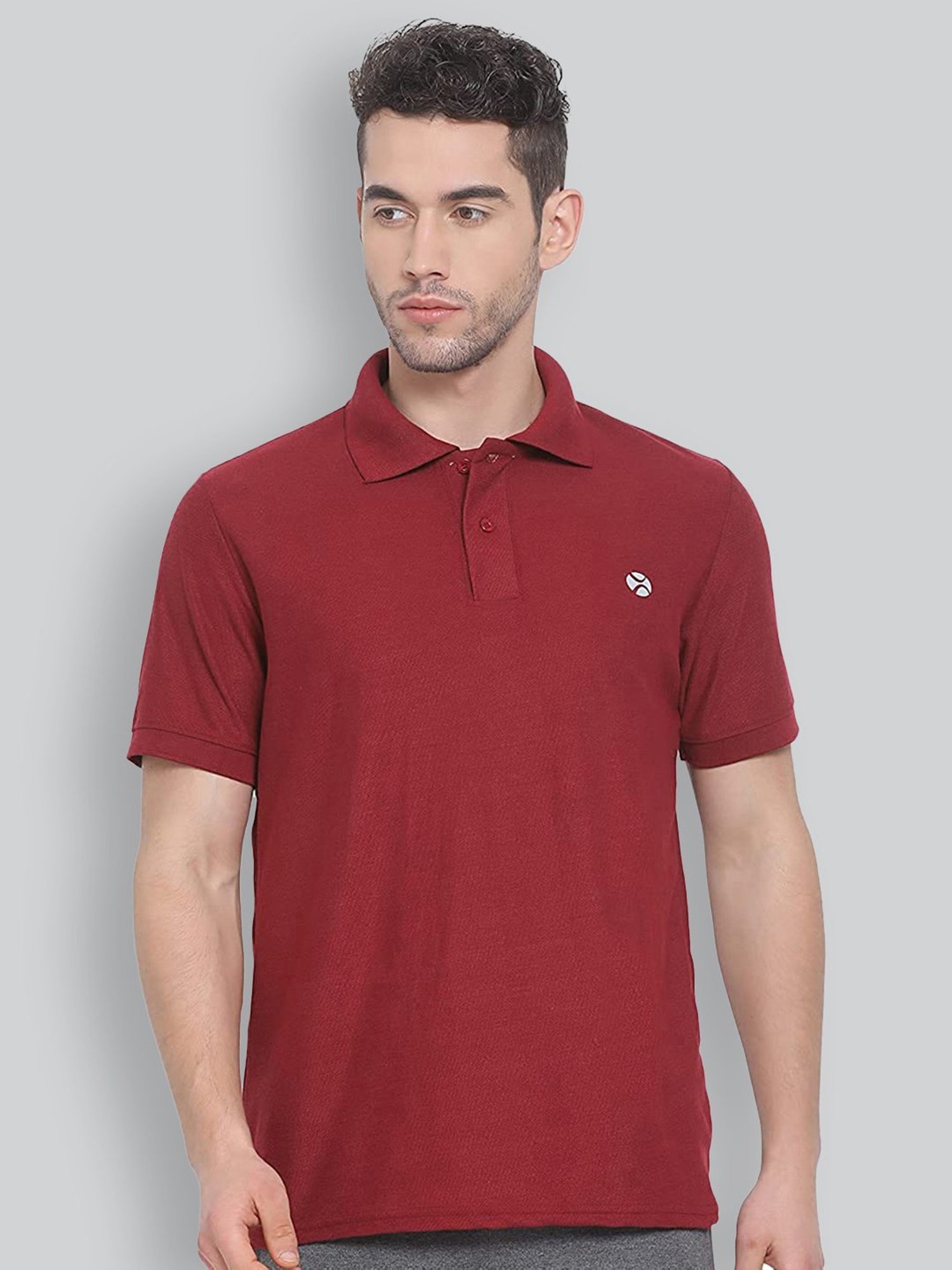 Lux Nitro Maroon Regular Fit Polo T-Shirt