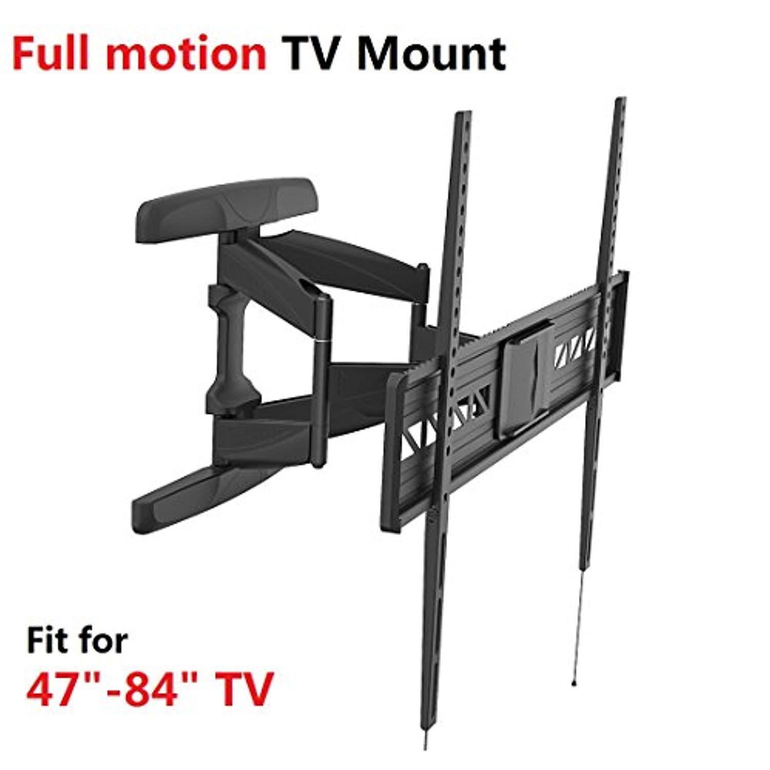 fleximounts a21 47-84 inch big tv wall mount bracket full motion swivel tilt flat screens, up to 90 inch