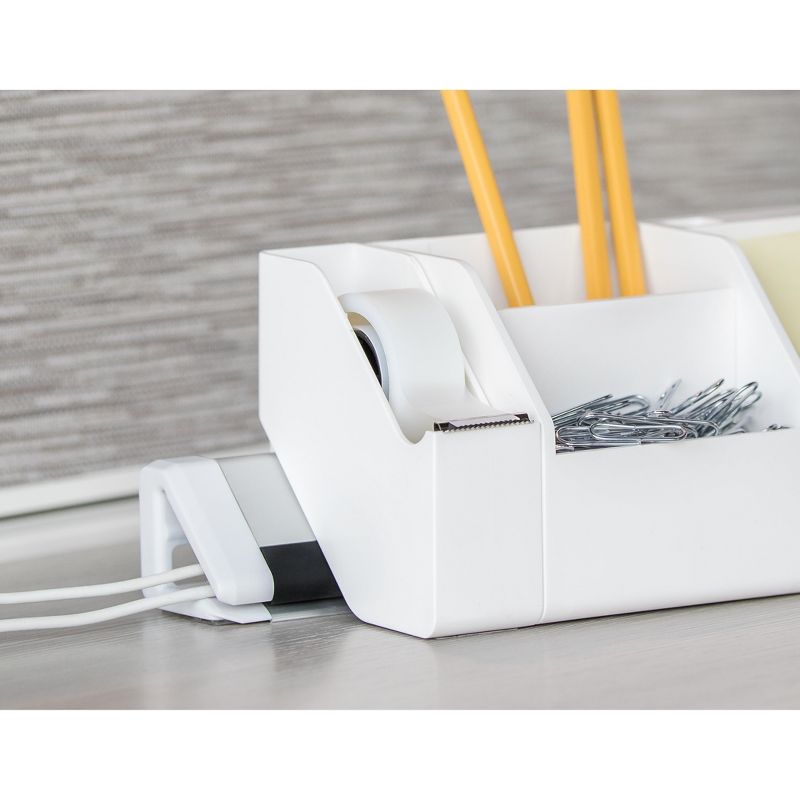 Bostitch Konnect 3-Piece Desk Organizer & Cable KT-KIT1-WHITE