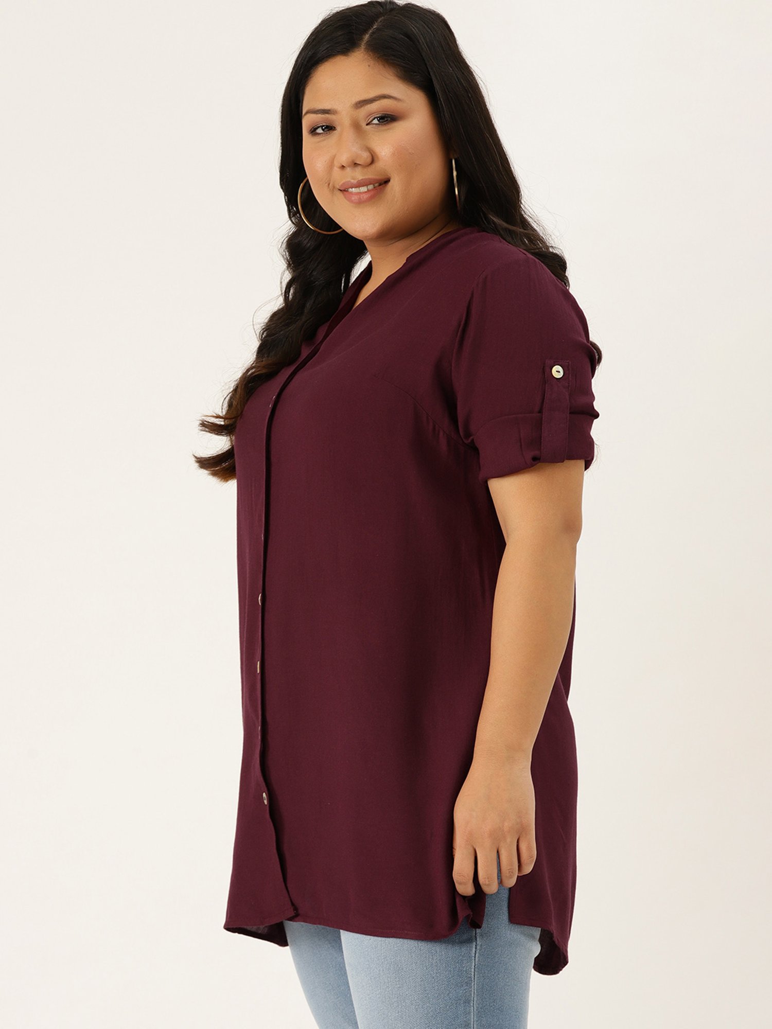 theRebelinme Purple Regular Fit Shirt