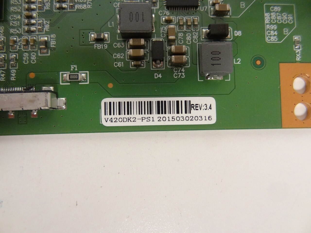 RCA LED42C45RQ T-Con Board (V580DK2-PS1) V420DK2-PS1 - Version 3
