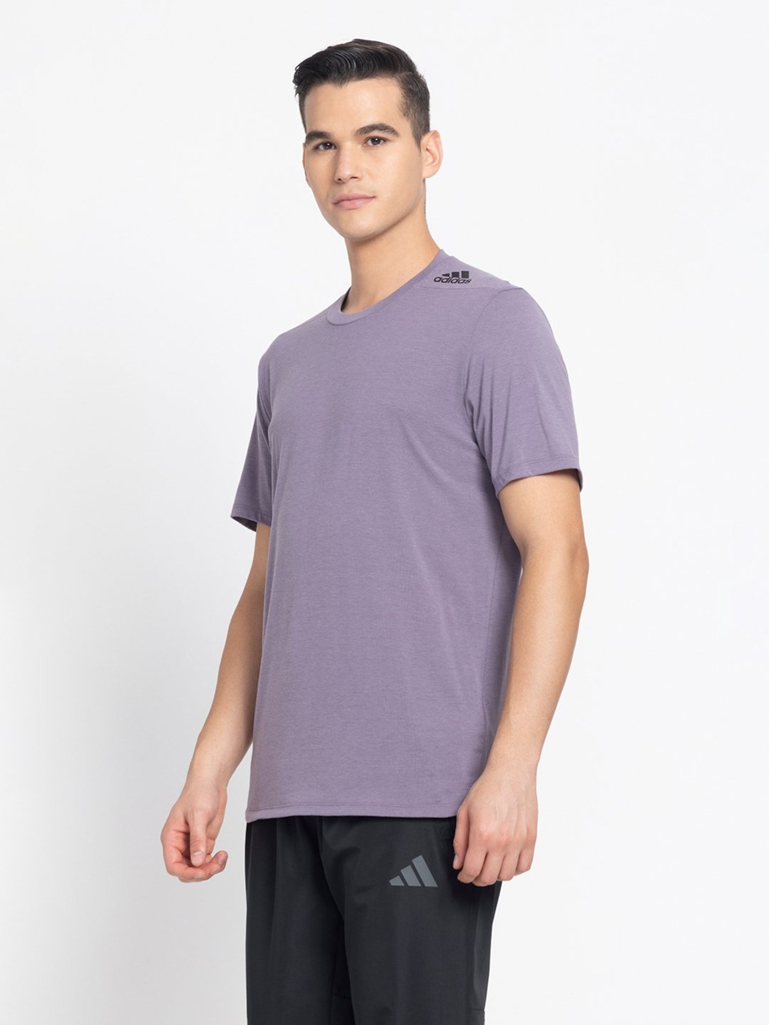 adidas Purple Slim Fit Sports T-Shirt