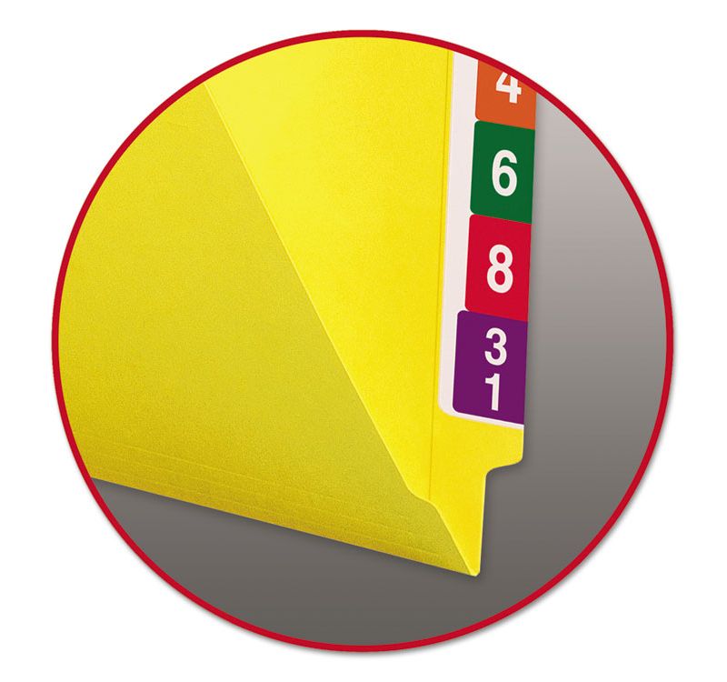 Smead Colored File Folders Straight Cut Reinforced End Tab Letter Yellow 100/Box 25910