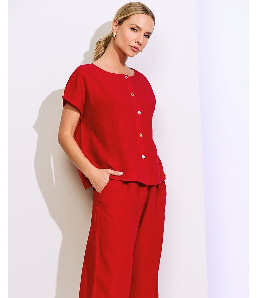 Bryn Walker Flood Light Linen Wide Leg Pant