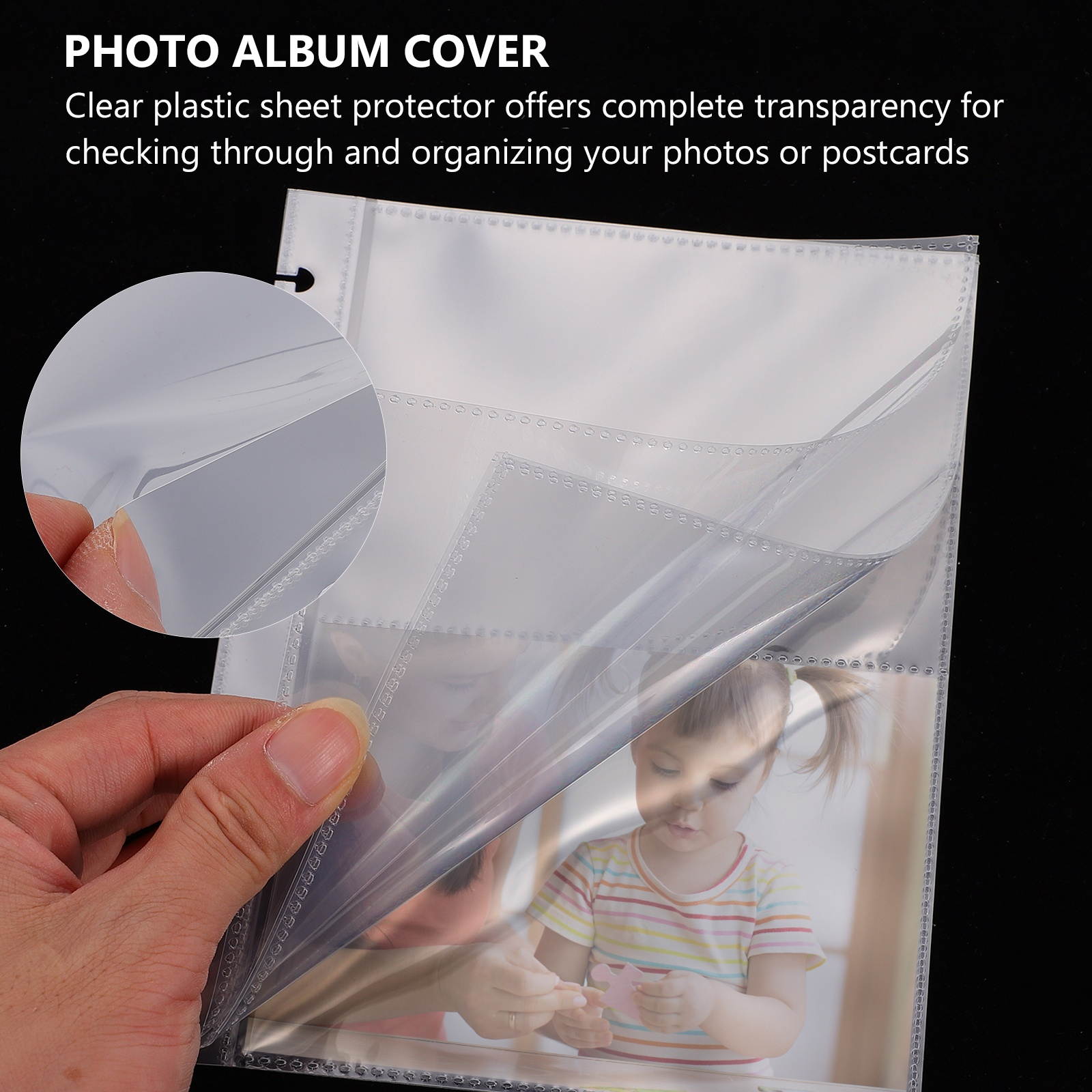 1 Pc Practical Photo Sleeve Photo Cover Photo Album Sleeve (Transparent)
