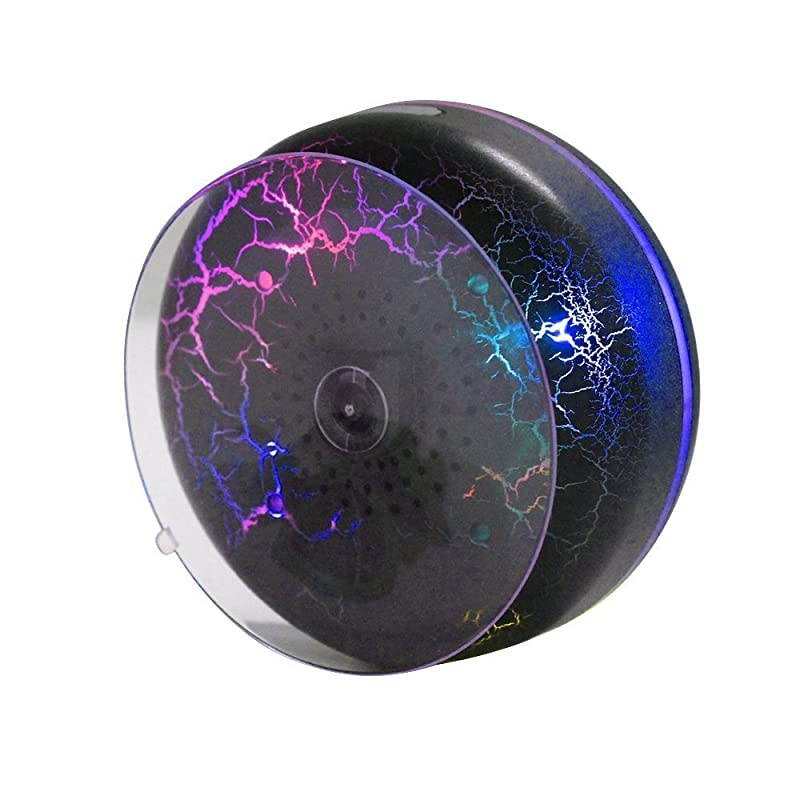Bluetooth Speaker2nd Gen IPX7 Waterproof Bluetooth Speakers Bathroom Shower Speaker with FM Radiowiereless Cool Cracking Backlit Suction CupOutdoor Speaker Good Gift
