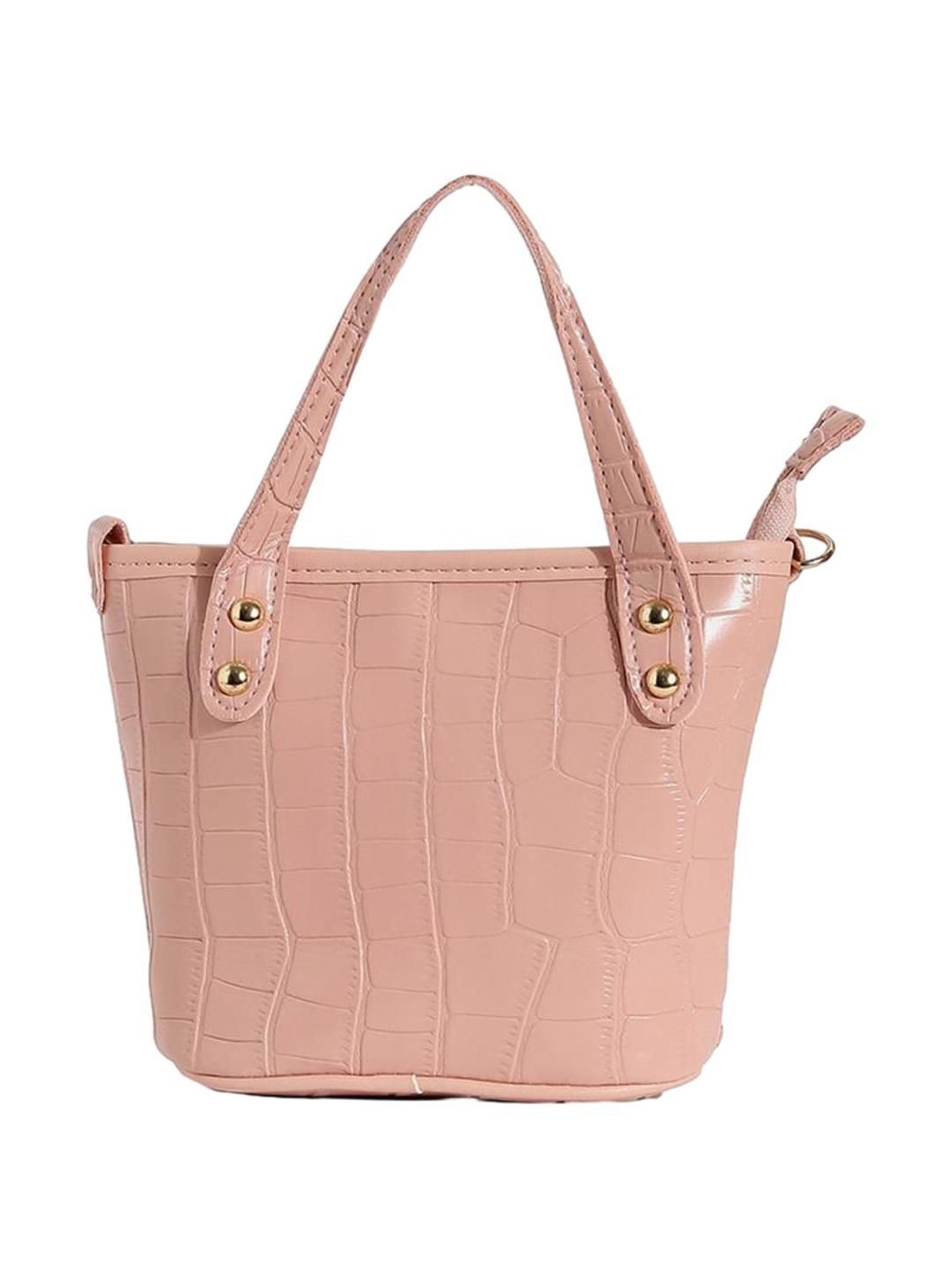 HauteSauce Pink Textured Small Handbag