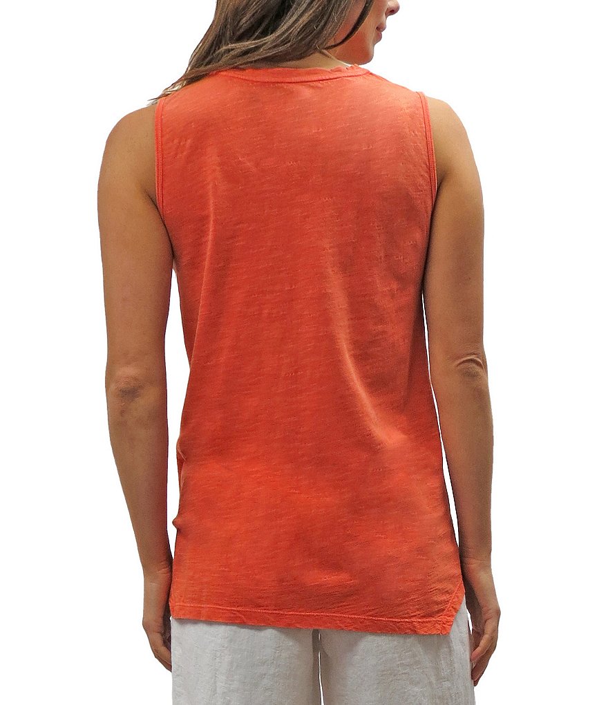 Karyn Seo Saira Vintage Embroidered V-Neck Boho Tank Top