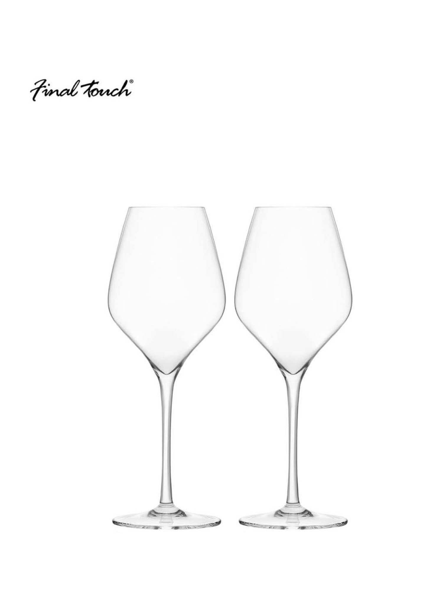Final Touch 2-Piece Transparent White Wine Glass Set