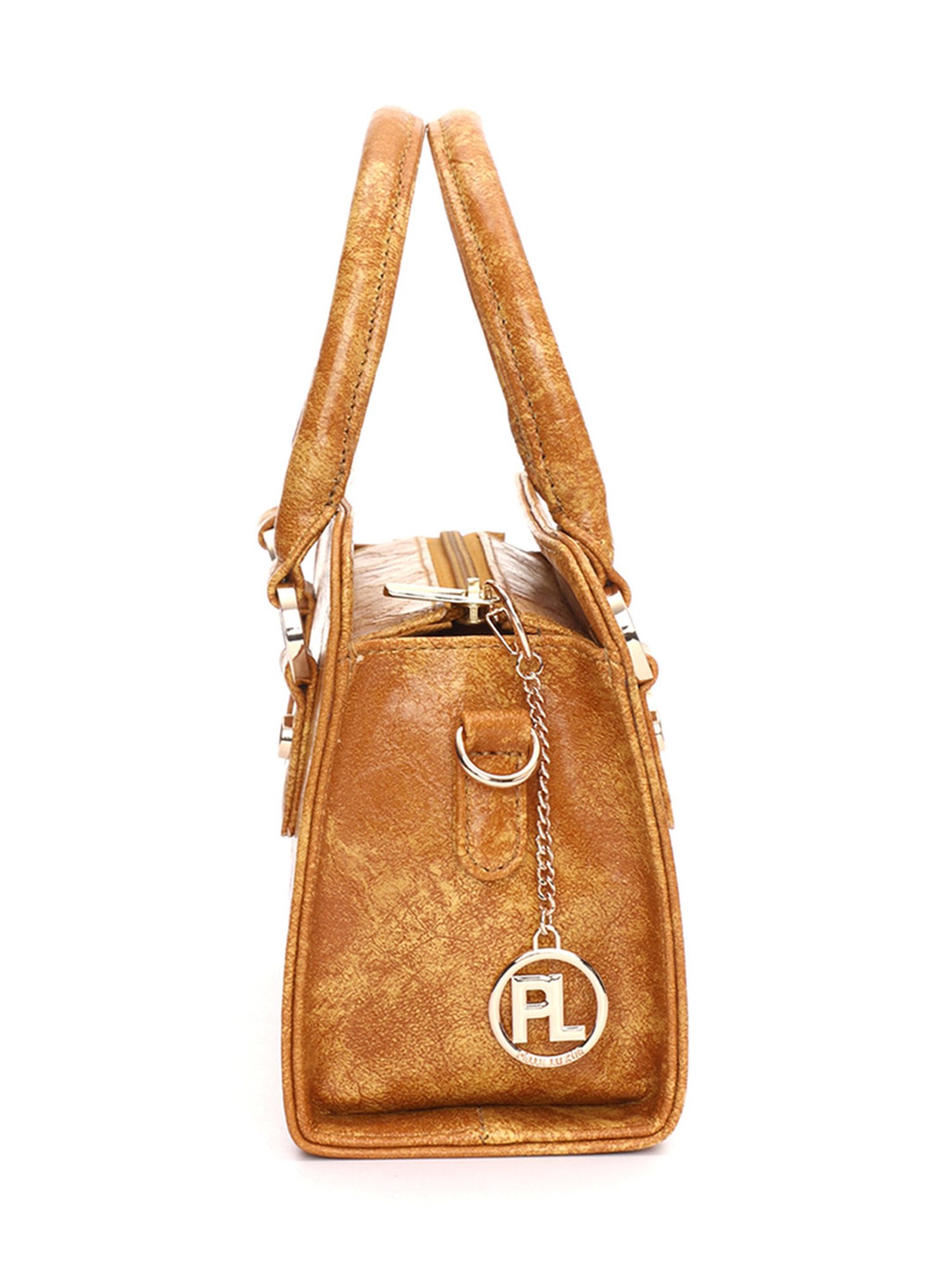 PELLE LUXUR Khaki Small Claudia Satchel Handbag