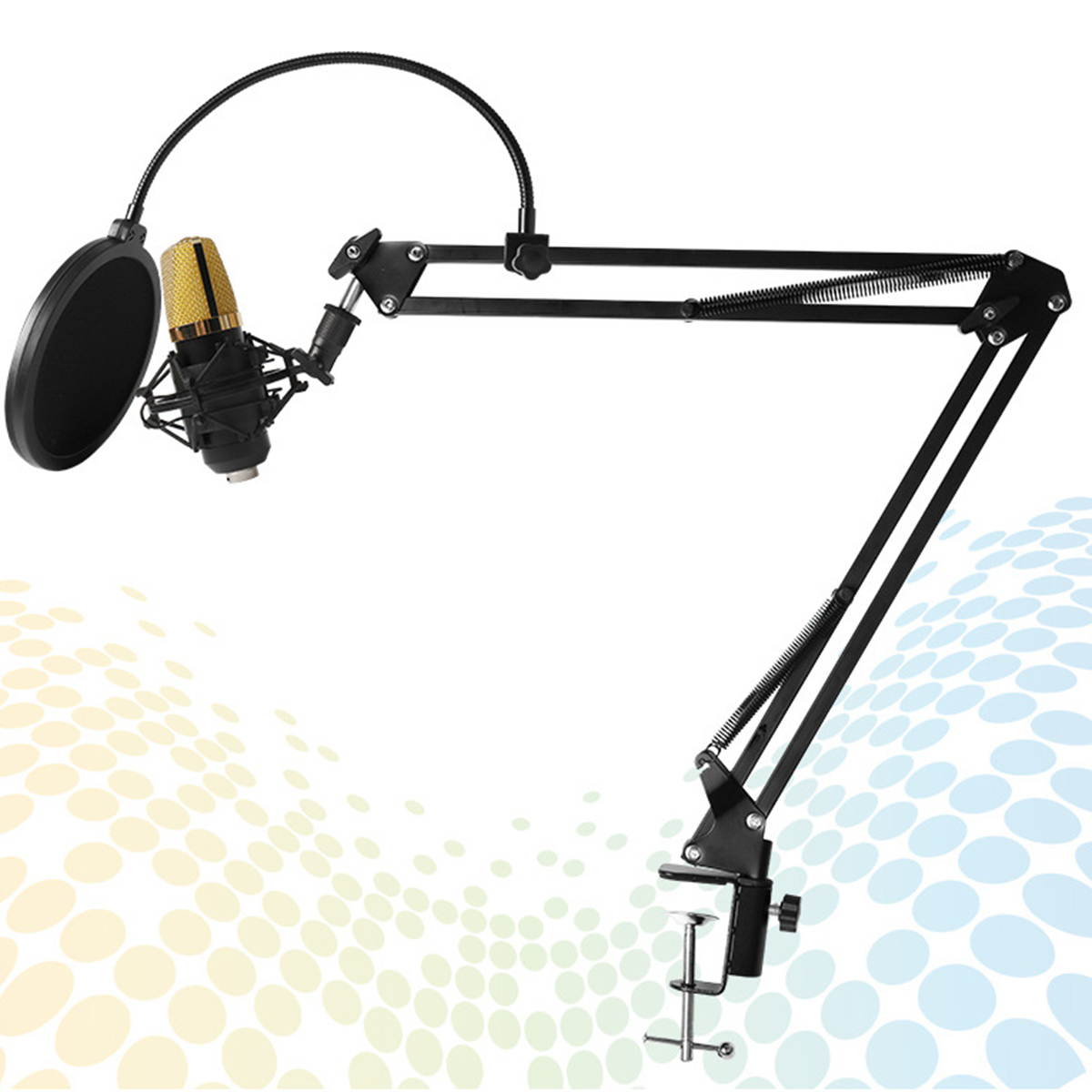 Capacitive Microphone Stand Set With Adjustable Mic Suspension Scissor Arm Mobile Phone Network Karaoke Condenser Recording Microphone