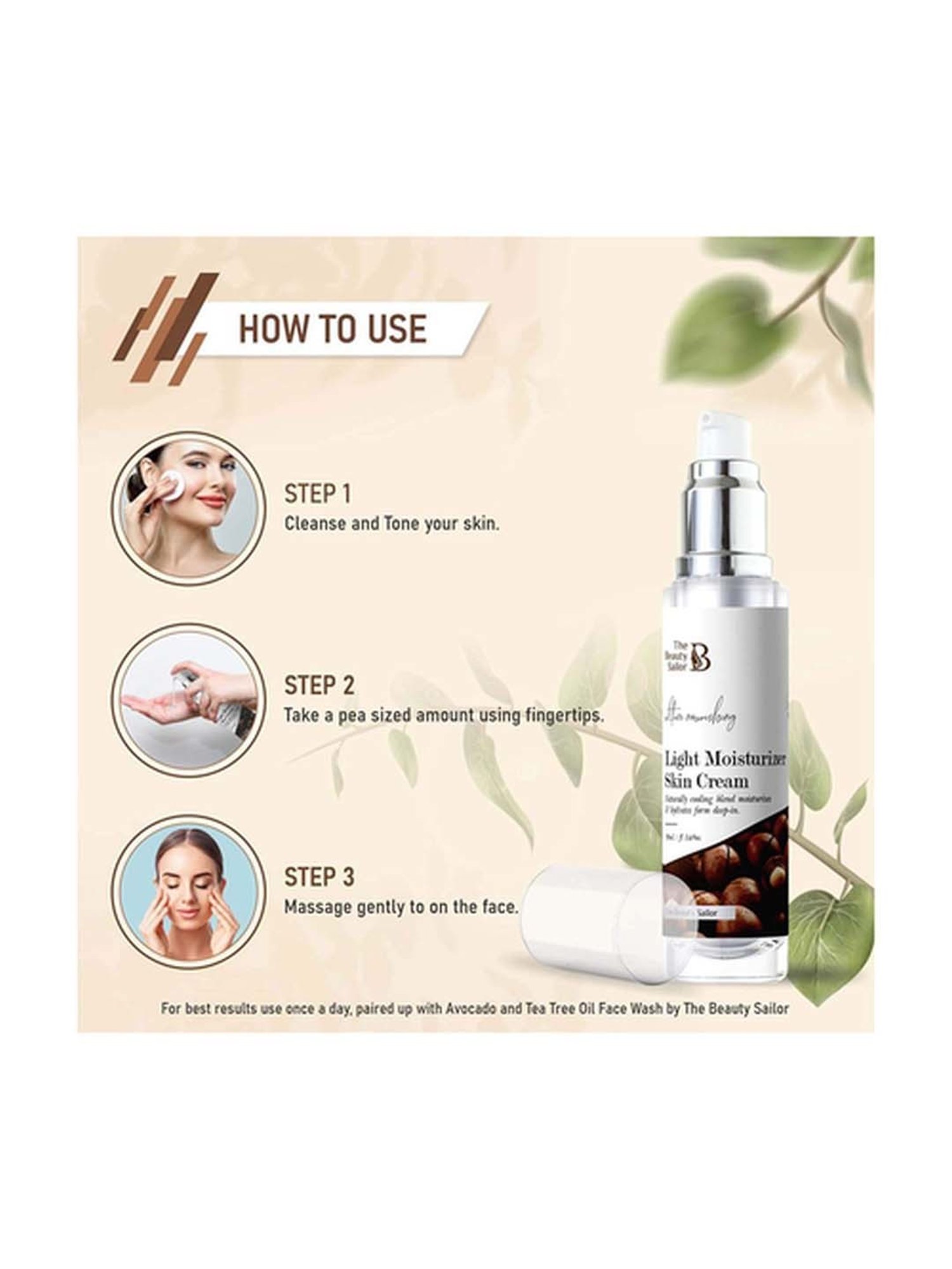 The Beauty Sailor Light Moisturizer Skin Cream Pack of 2 - 100 ml