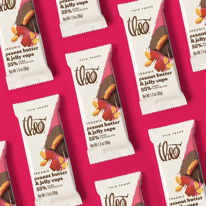 Theo Organic Peanut Butter & Jelly Cups - 1.3oz