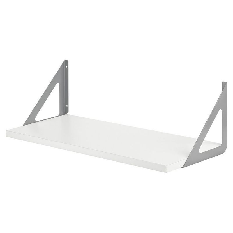 Dolle Lite Shelf Silver TRI Shelf Bracket Set - white