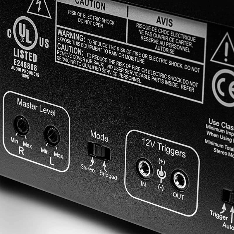250W Dual Source Speaker Amplifier &ndash; Class A/B Power Stereo, AMP200
