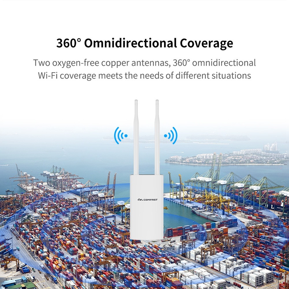 COMFAST CF-EW72 1200Mbps 802.11AC Dual-Band Outdoor Wireless AP Router 2.4G+5.8G WiFi Coverage