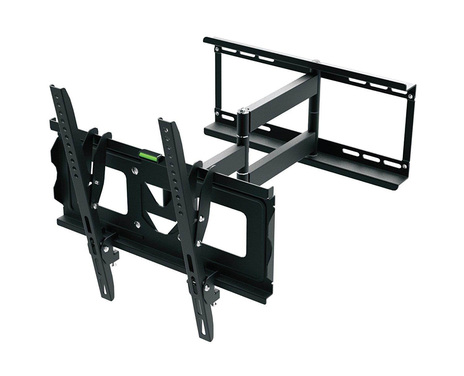 Ematic FULL MOTION Television Wall Mount 70" Inch LCD TV Screen Displays, Slim Design, Two Piece, Easy Install,