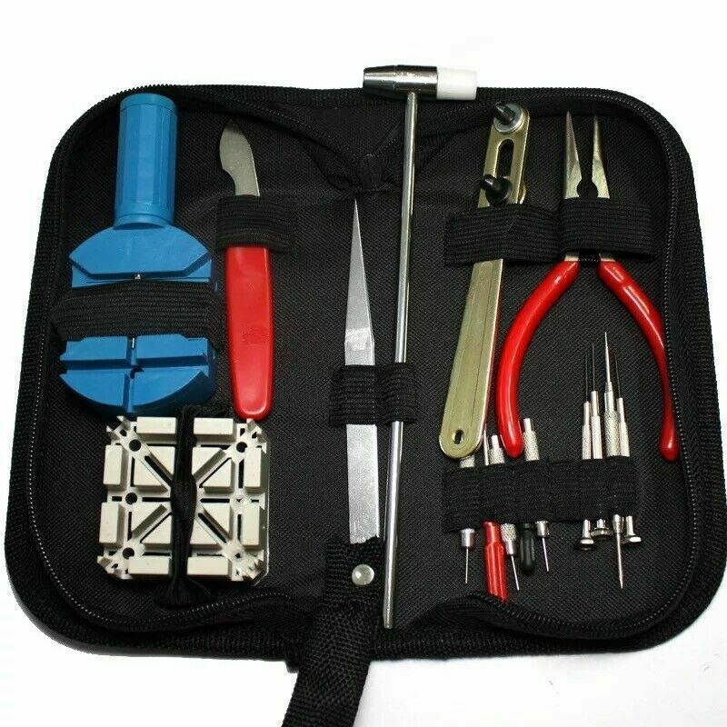 16pcs Watch Repair Tool Kit Link Remover Spring Bar Tool Case Opener Set New US