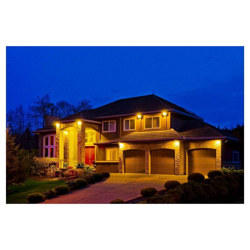 Solar Portable Garden and Pathway Light Amber/White - Techko Maid