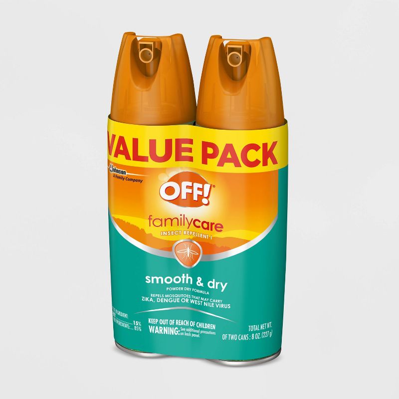 OFF! 4oz 2ct FamilyCare Insect Repellent Smooth & Dry