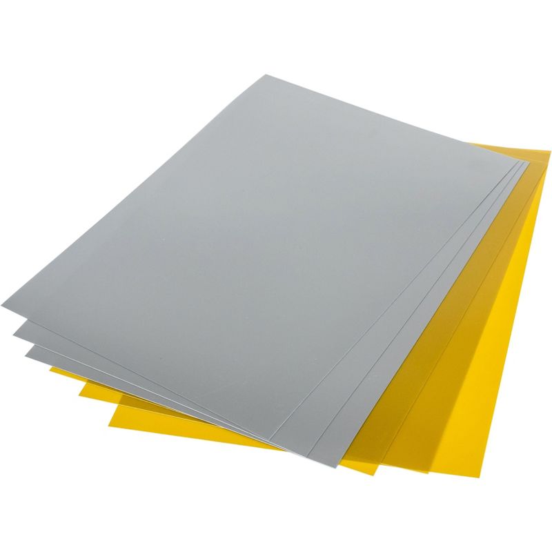 Grafix Shrink Film 8.5"X11" 6/Pkg-Gold & Silver - 3 Each