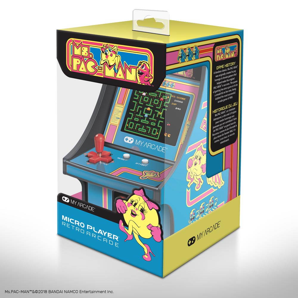 My Arcade Ms. Pac-Man Micro Player 6" Collectable Portable Handheld Video Game