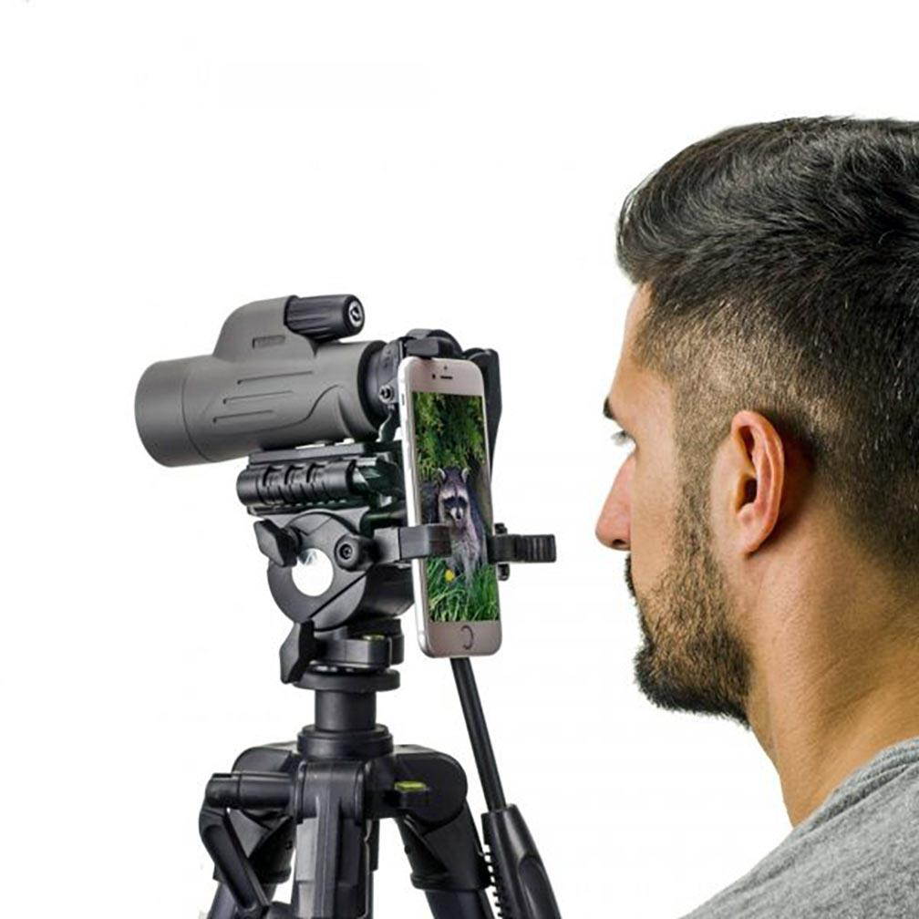 CARSON MP-842IS Carson 8x 42mm Waterproof Monocular w Smart Phone Adapter Bundle