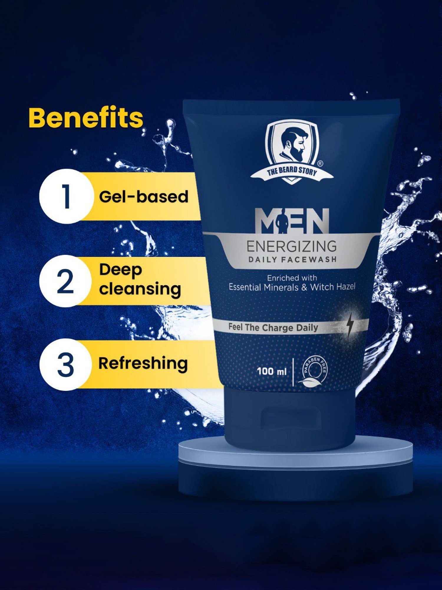 The Beard Story Energizing Daily Face Wash for Men - 100 ml