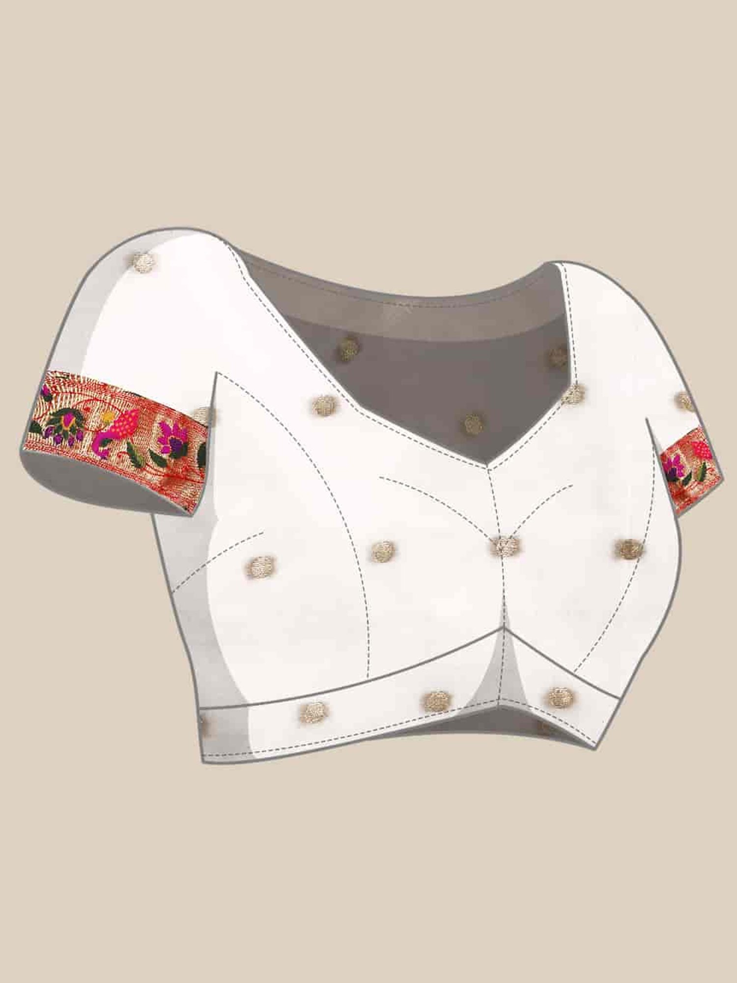 Silk Land White Woven Saree With Unstitched Blouse