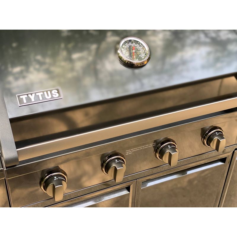 TYTUS 4-Burner  304 Gas Grill Island TI400SSBLP-3.4.1 Black Stainless Steel